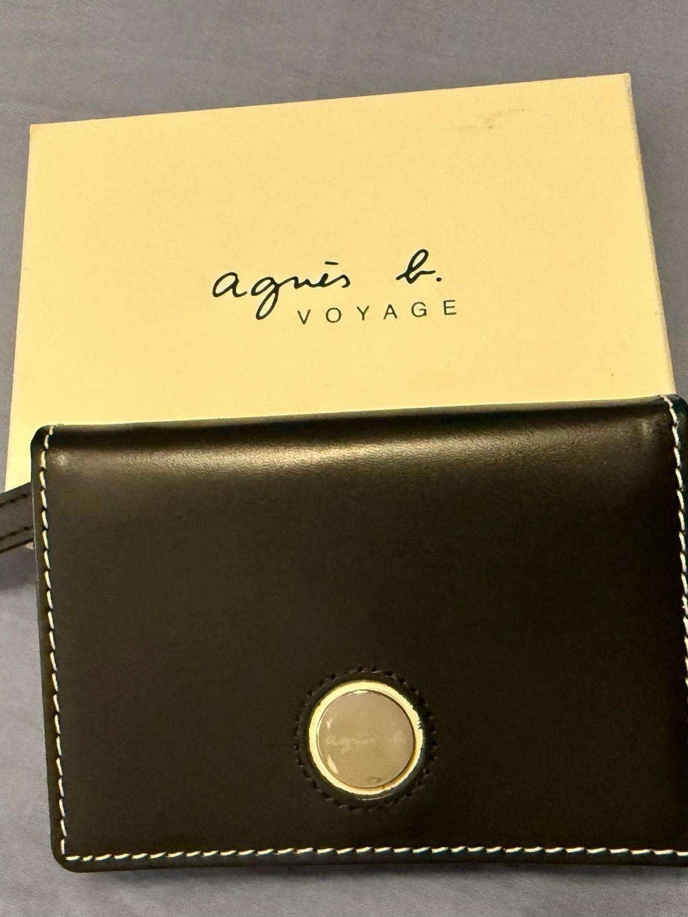 Agnès b. Voyage Black Leather Wallet